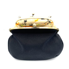 画像をギャラリービューアに読み込む, アンティークがま口ポシェット 黒無地/Pochette