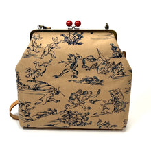 画像をギャラリービューアに読み込む, アンティークスクエアがま口ポシェット 鳥獣戯画/Pochette