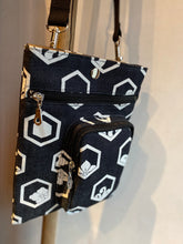 画像をギャラリービューアに読み込む, 2wayポシェット(大)デニム亀甲紋/Pochette