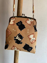 画像をギャラリービューアに読み込む, がま口ポシェット 黒しば/Pochette