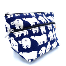 画像をギャラリービューアに読み込む, マチ付き2段ファスナーポーチ しろくま/Pouch