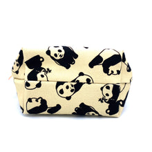画像をギャラリービューアに読み込む, マチ付き2段ファスナーポーチ パンダ/Pouch