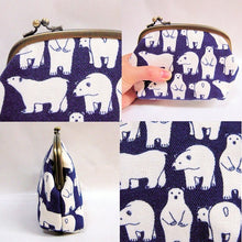 将图片加载到图库查看器,がま口ポーチ(小) しろくま