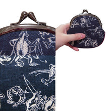 画像をギャラリービューアに読み込む, ピン入りがま口 鳥獣戯画