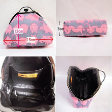 画像をギャラリービューアに読み込む, 三角がま口ポーチ かば