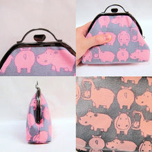 画像をギャラリービューアに読み込む, 三角がま口ポーチ かば