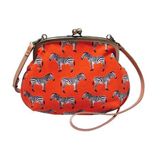 画像をギャラリービューアに読み込む, アンティークがま口ポシェット しまうま