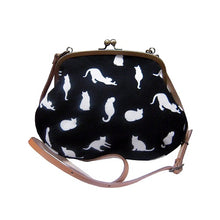 画像をギャラリービューアに読み込む, アンティークがま口ポシェット ねこ