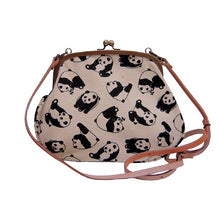 画像をギャラリービューアに読み込む, アンティークがま口ポシェット パンダ