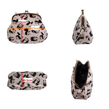 画像をギャラリービューアに読み込む, アンティークがま口ポシェット パンダ