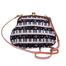 画像をギャラリービューアに読み込む, アンティークがま口ポシェット 音符