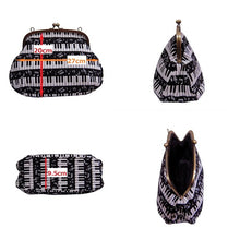 画像をギャラリービューアに読み込む, アンティークがま口ポシェット 音符