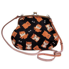 画像をギャラリービューアに読み込む, アンティークがま口ポシェット 豆しば