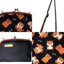 画像をギャラリービューアに読み込む, アンティークがま口ポシェット 豆しば