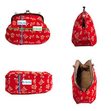 画像をギャラリービューアに読み込む, アンティークがま口ポシェット かめ