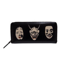 画像をギャラリービューアに読み込む, 牛革長財布 能面