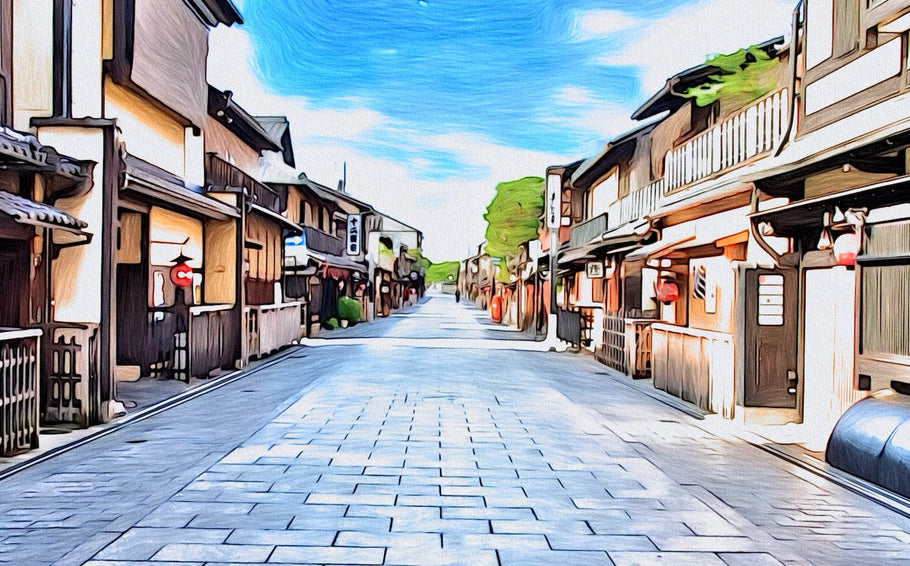 花见小路：时光起舞的石板舞台