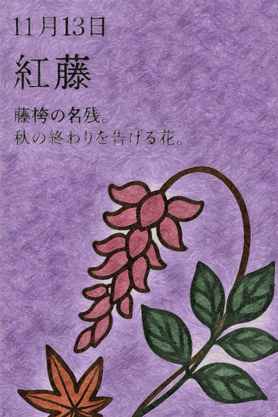 11月13日 色彩日历 红藤（红紫藤） 