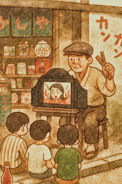 在纸芝居和糖果店的午后：故事的无声开端