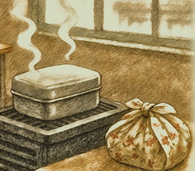 铝制饭盒和布包装