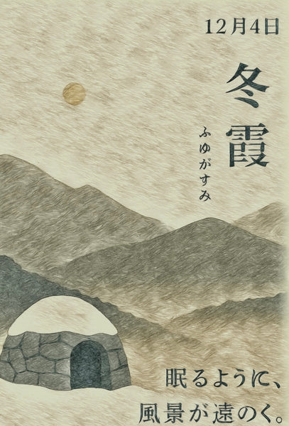 12月4日　色暦　　冬霞　(ふゆがすみ)