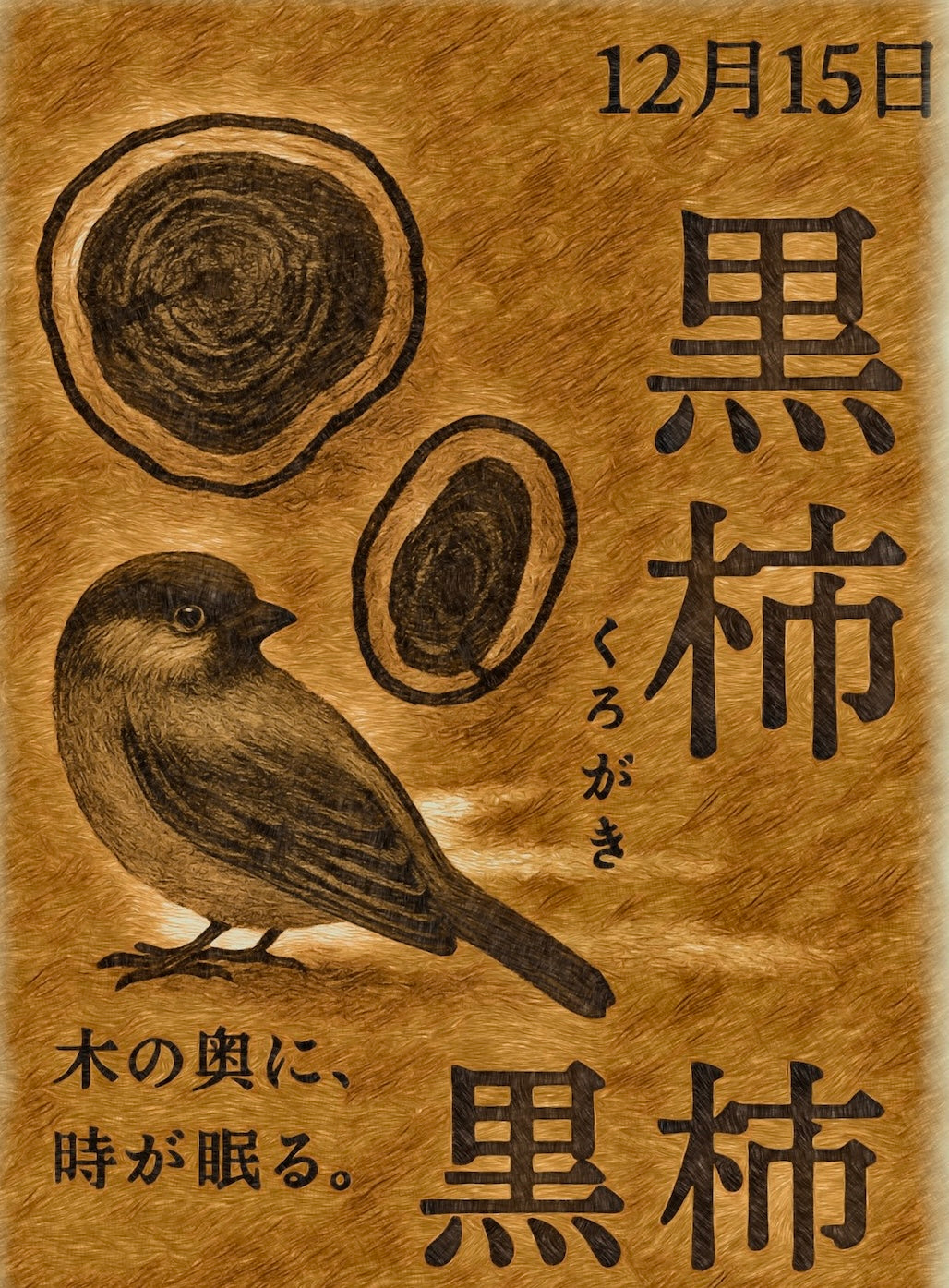 12月15日 色暦 黒柿 (くろがき) – wabisuke.kyoto