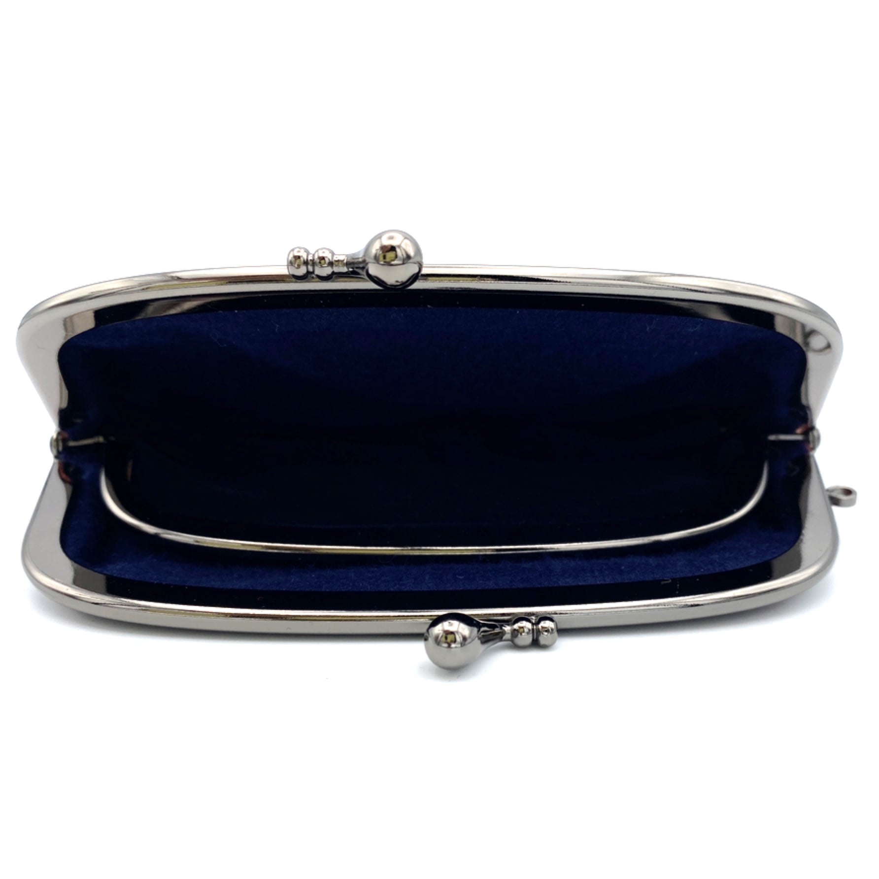 仕切りがま口 かめ（青）／Purse – WABISUKE