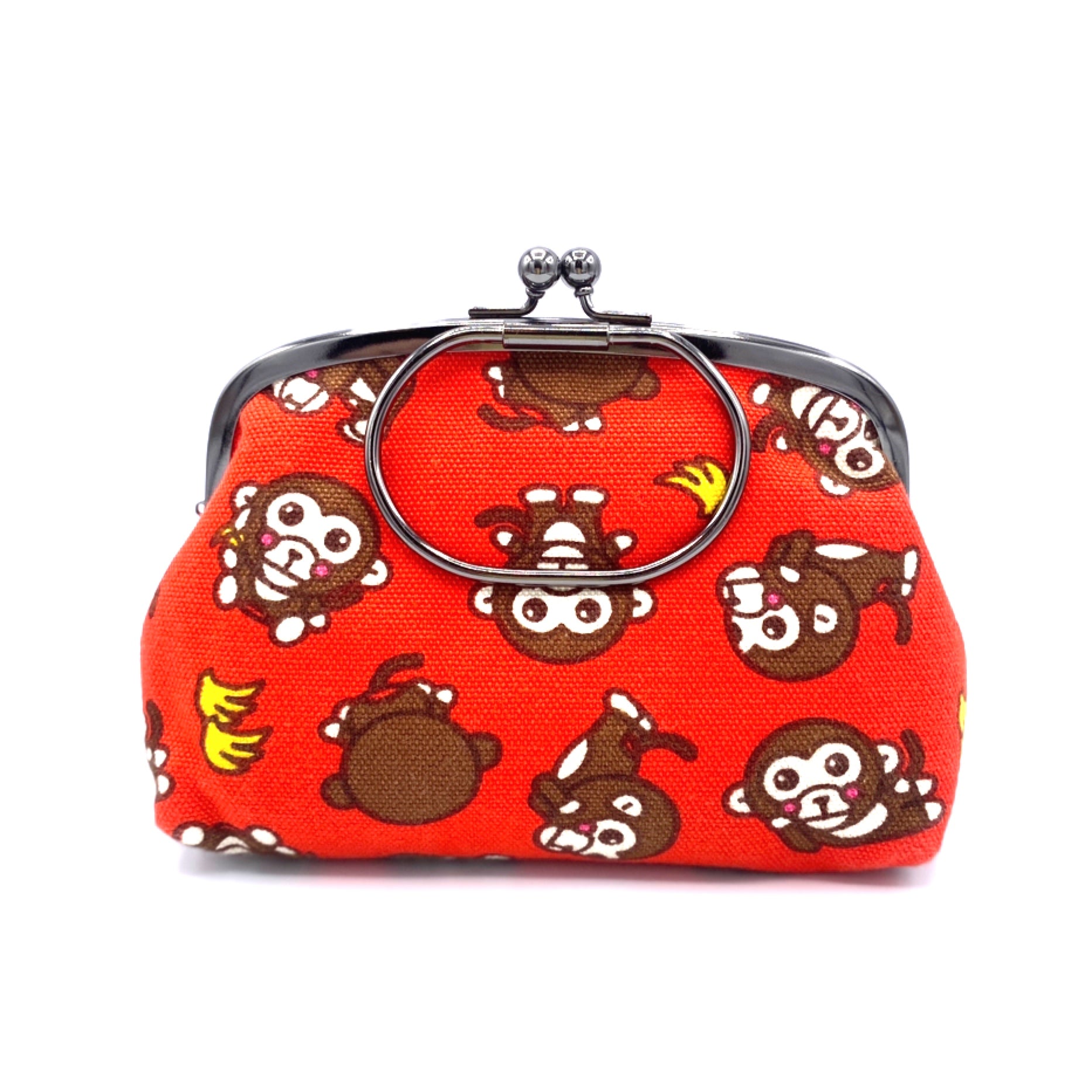 画像をギャラリービューアに読み込む, がま口ポーチ(大)おさる/Bag/Pouch