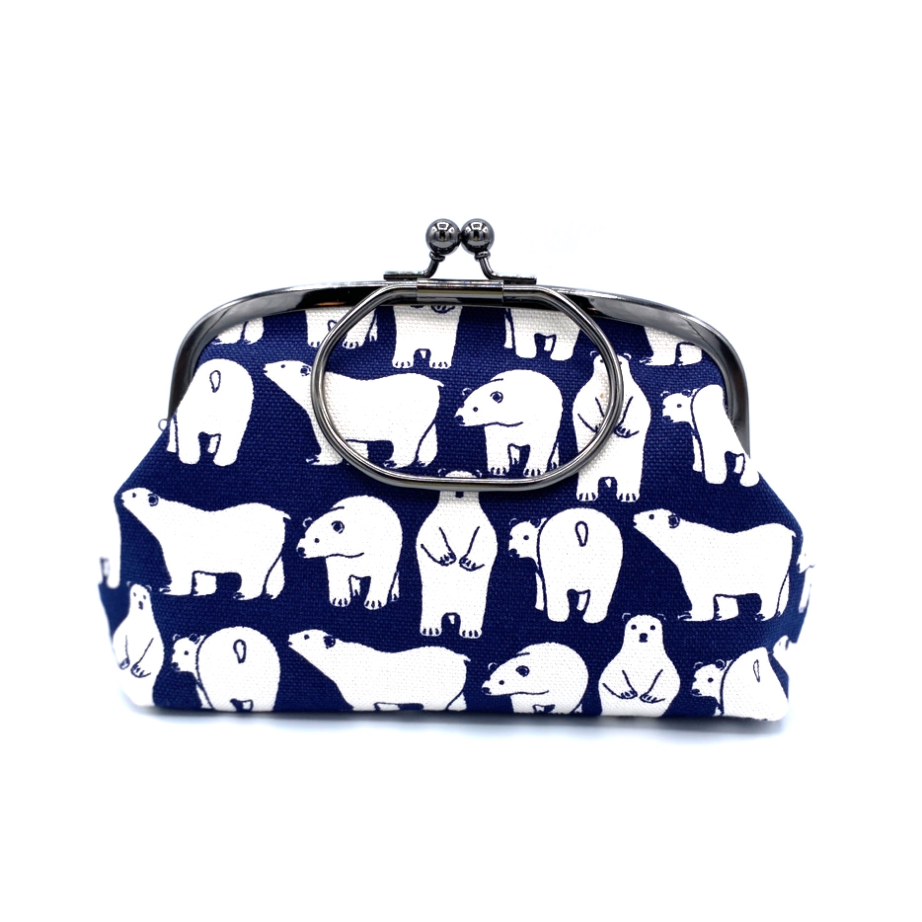 画像をギャラリービューアに読み込む, がま口ポーチ(大)しろくま/Bag/Pouch