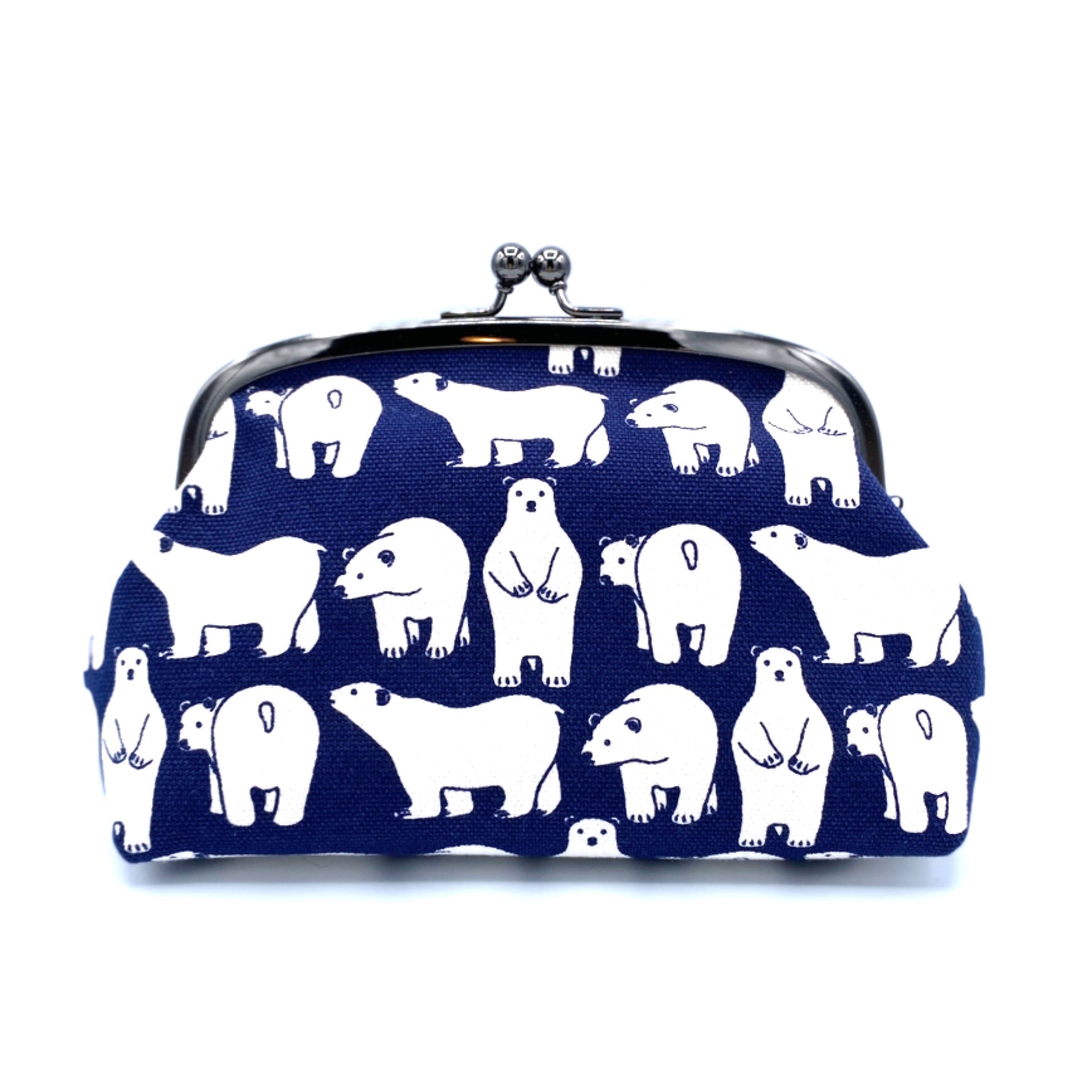 画像をギャラリービューアに読み込む, がま口ポーチ(大)しろくま/Bag/Pouch